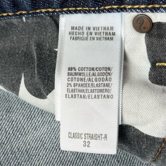 Lucky Brand Jeans Mens 32 x 32 Classic Straight Medium Washed Denim Cotton Blue - Picture 9 of 12